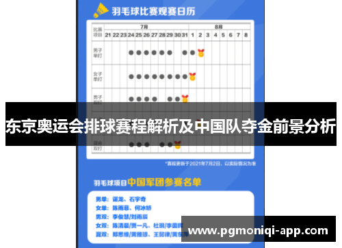 东京奥运会排球赛程解析及中国队夺金前景分析